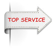Pfeil Label top Service