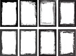 Set of grunge frames. vector illustration.