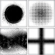 set of halftones background. vector illustration.