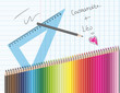Dessin et crayons de couleur : amour