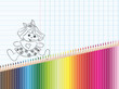 Dessin et crayons de couleur : Poupée