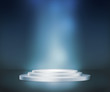 Podium Spotlight Blue Background