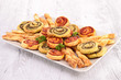 assortment of finger food