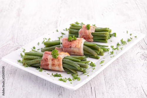 Photo: green bean wrapped in bacon green bean wrapped in bacon