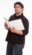 Young man reading