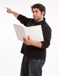 Young man reading