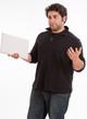 Young man reading