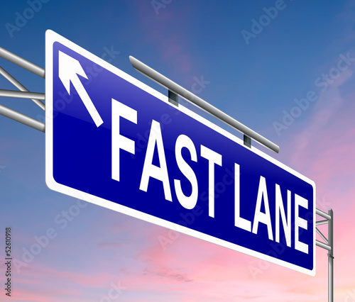Illustration: Fast lane concept. Fast lane concept.