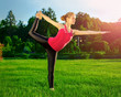 Yoga exercise (Nataradzhasana)