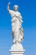 Photo: Statue of a young woman raising a finger as a judgement sign Statue of a young woman raising a finger as a judgement sign