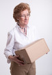 Senior lady with parcel