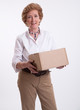 Senior lady with parcel