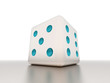 One dice with reflection