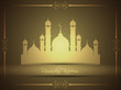 religious vector eid background with mosque.