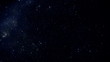 Starfield time-lapse, falling star, loop