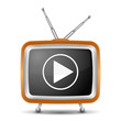 Icon of Retro TV with Play Button