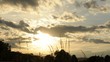 Sunset in spring - timelapse