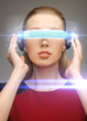 woman with futuristic glasses