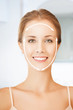 face and hands of beautiful woman