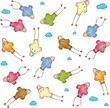 Vector: Vector seamless pattern of cute birds. Vector seamless pattern of cute birds.