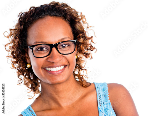 Photo: African American woman smiling African American woman smiling