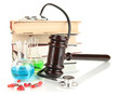 Concept of forensic medicine close up