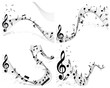 Vektor: Musical note staff set Musical note staff set