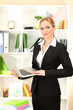 Photo: Portrait of teacher woman in classroom Portrait of teacher woman in classroom