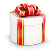 Opened white gift box