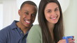 Video: African American and Caucasian couple looking at camera African American and Caucasian couple looking at camera