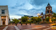 Panoramic view of town square in Dallas, Georgia, after sunset Panoramic view of town square in Dallas, Georgia, after sunset