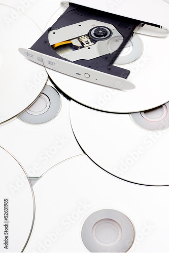 Illustration: Disc insterted to DVD or CD player Disc insterted to DVD or CD player