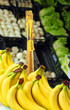 yellow banana and fresh fruit for sale at vegetable market