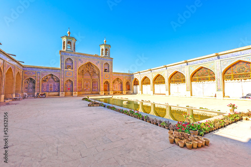 Photo: Nasir al-Mulk Mosque in Shiraz, Iran. Nasir al-Mulk Mosque in Shiraz, Iran.