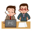居眠りをしているビジネスマン