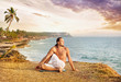 Yoga near the ocean