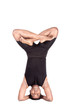 Photo: Yoga by Indian man on white Yoga by Indian man on white