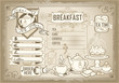 vintage graphic element for bar menu