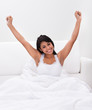 Young Woman Stretching Her Arms
