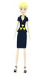 3d render of cartoon characer with radioactive symbol