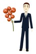 3d render of cartoon character with rowan berry