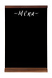 Empty chalk board menu (people stopper) isolated on white