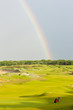 Foto: rainbow over the golf course, St Andrews, Fife, Scotland rainbow over the golf course, St Andrews, Fife, Scotland