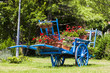 Foto: cart with flowers, Saint-Julien-en-Beauchen, Provence, France cart with flowers, Saint-Julien-en-Beauchen, Provence, France