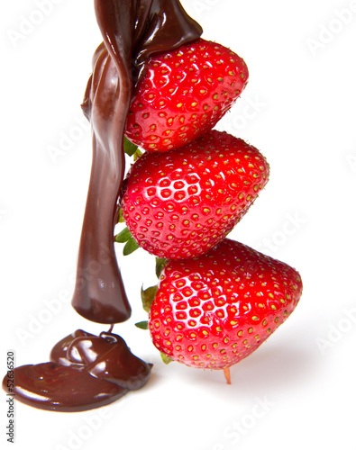 Photo: strawberries and chocolate strawberries and chocolate
