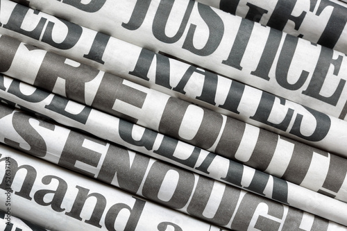 Photo: Newspaper headlines Newspaper headlines