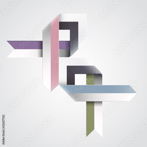 Vector: light and dark ribbons light and dark ribbons