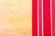 Red cloth with white lines