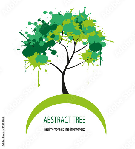 Vector: albero astratto formato da macchie di colore albero astratto formato da macchie di colore