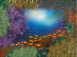 Underwater world wallpaper. vector illustration